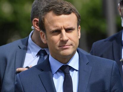 Emmanuel Macron em Paris.
