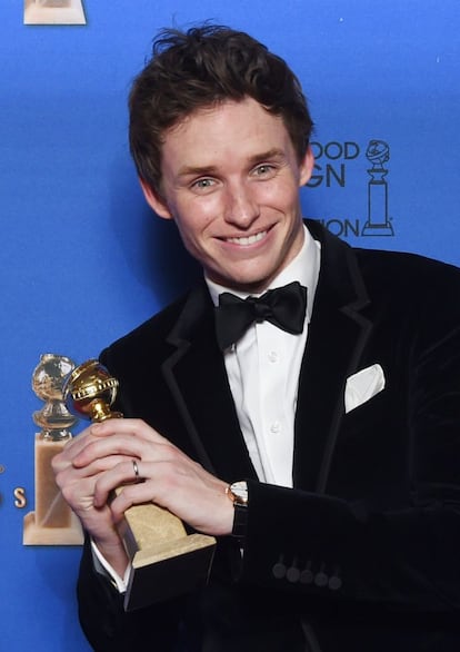 Eddie Redmayne, premiado como melhor ator dramático por ‘A Teoria de Tudo’.