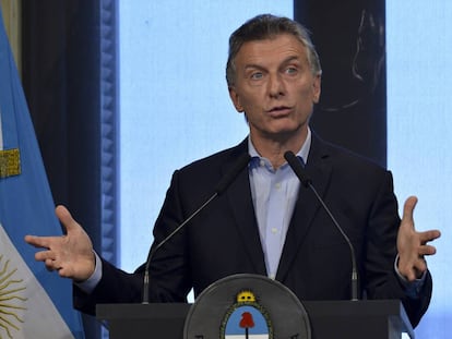 Mauricio Macri, en su primera rueda de prensa del a&ntilde;o.