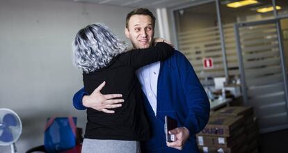 Alexei Navalni, tras ser puesto en libertad, este viernes en Moscú.