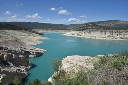 Vista general del embalse de Canelles. 