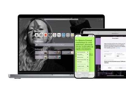 Safari en varios dispositivos de Apple.