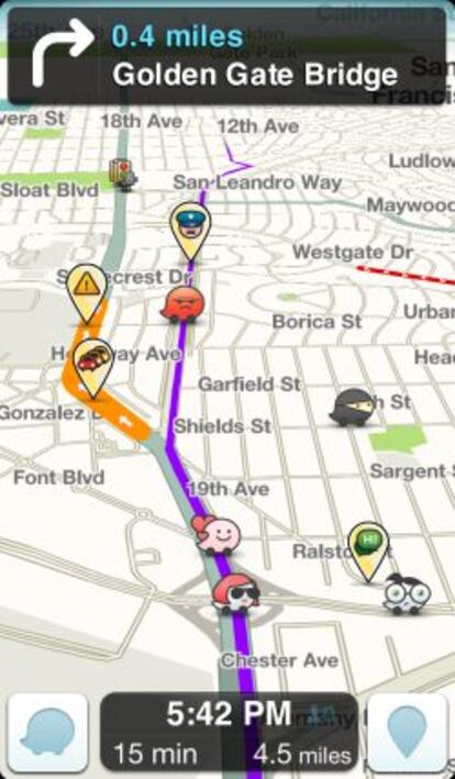 El servicio de navegación por satélite Waze