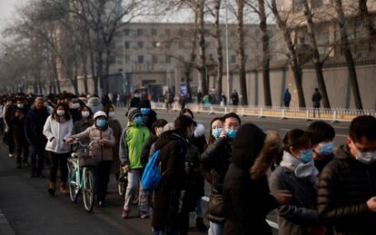 prueba del coronavirus en Pekín (China)