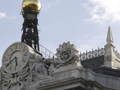 Fachada de la sede del Banco de Espa&ntilde;a, en la Plaza de Cibeles en Madrid. 