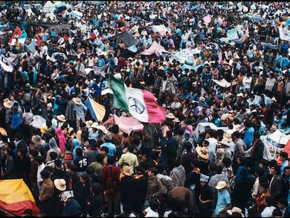 Vista general  de la multitud durante el concierto de Avandaro.