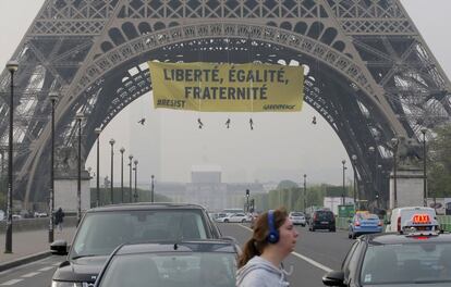 La protesta contra la candidata presidencial de la extrema derecha, Marine Le Pen, se ha producido dos días antes de la segunda vuelta.