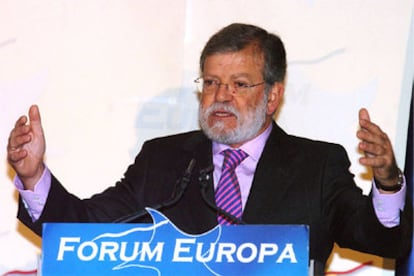 Juan Carlos Rodríguez Ibarra, durante su intervención en el Fórum Europa.