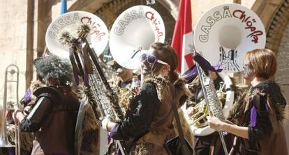 Participantes en el Festival Internacional de M&uacute;sica de Festa, ayer en Castell&oacute;n