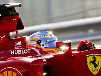 Fernando Alonso, durante la carrera en Sochi.