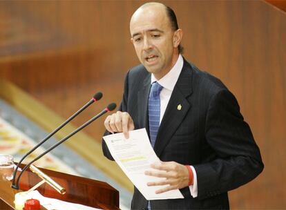 Manuel Lamela,  durante una comparecencia ante la Asamblea de Madrid por el <i>caso Leganés.</i>