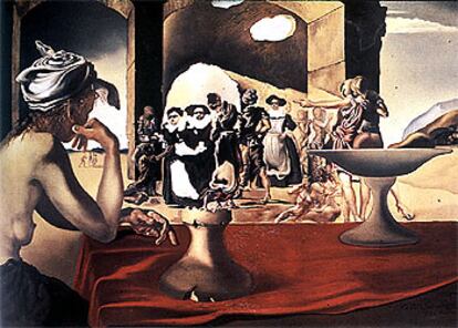 &#39;Mercado de esclavos con aparición del busto invisible de Voltaire&#39;, 1940.