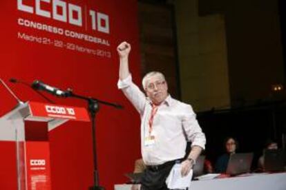 El secretario general saliente de CCOO, Ignacio Fernández Toxo, momentos antes de su intervención hoy en el X Congreso Confederal de CCOO, en el que opta a un segundo mandato como secretario general del sindicato. EFE/archivo