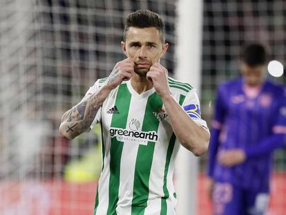 Rub&eacute;n Castro festeja su gol ante el Legan&eacute;s. 