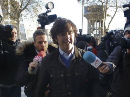 Nicolás Gómez Iglesias en los juzgados de plaza de Castilla.