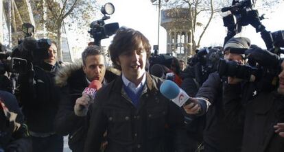 Nicolás Gómez Iglesias en los juzgados de plaza de Castilla.