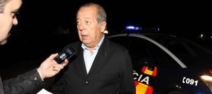 El delegado del Gobierno, Alejandro Ramírez del Molino, a su llegada a Don Benito.