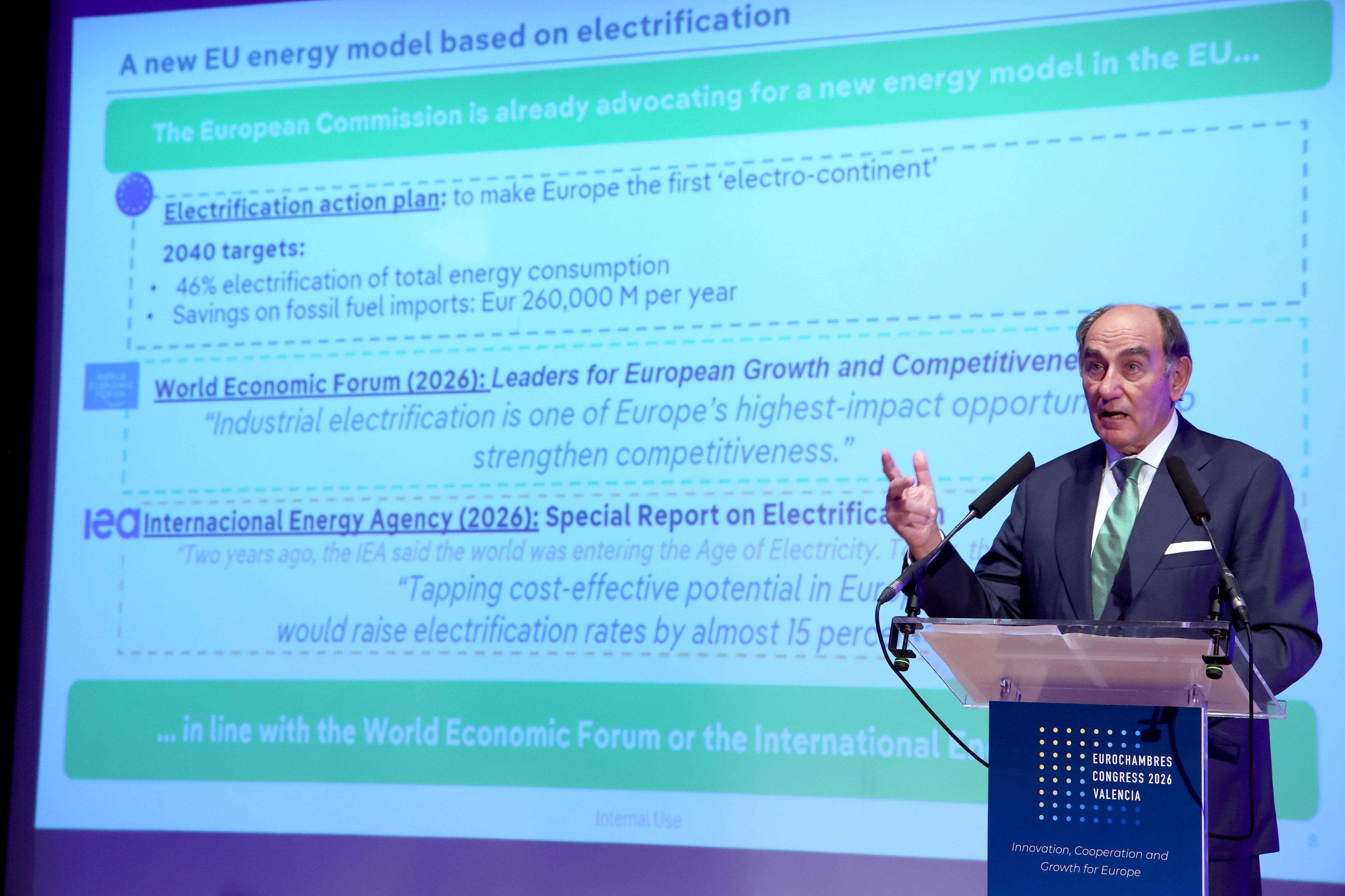 Galán urge a acelerar la electrificación para recuperar la competitividad de Europa: “Hablamos de nuestra propia seguridad”