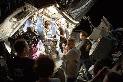 Sandra Bullock, durante el rodaje de ‘Gravity’, referencia en la nueva ola de cine de ciencia ficción.
