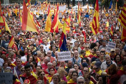 Manifestació a favor de la unitat d'Espanya. 
 