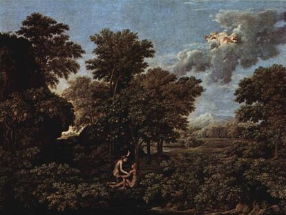 &#039;La Primavera&#039;, tambi&eacute;n conocido como &#039;Ad&aacute;n y Eva en el Para&iacute;so terrenal&#039; (1660-1664), de Nicolas Poussin.