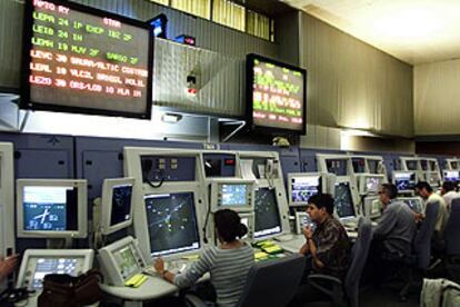 Controladores del aeropuerto de Barcelona.