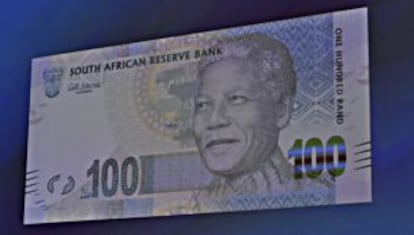 Nuevos billetes de Sudáfrica con la imagen de Nelson Mandela.