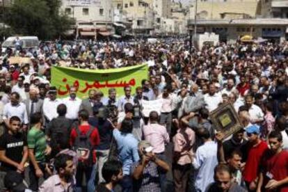 Opositores jordanos se manifiestan contra el gobierno. EFE/Archivo