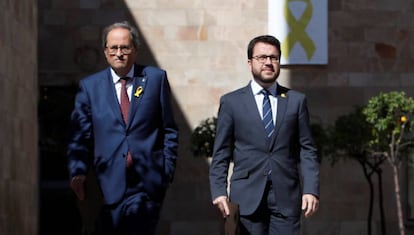 Quim Torra y Pere Aragonès, este viernes.