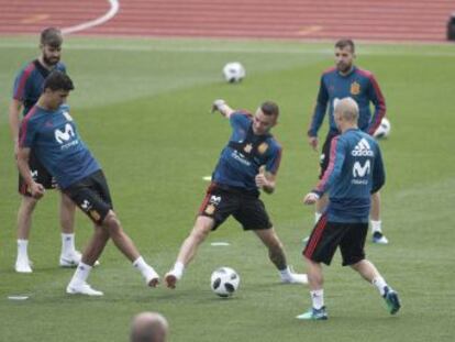 Lopetegui prepara a sus jugadores con simulaciones en espacios reducidos para lanzar ataques profundos a toda velocidad cada vez que recuperen la pelota