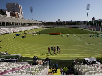 Vista general del estadio Vallehermoso.