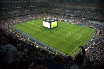 El Bernabéu, repleto para ver la final.
