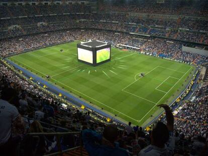 El Bernab&eacute;u, repleto para ver la final. 