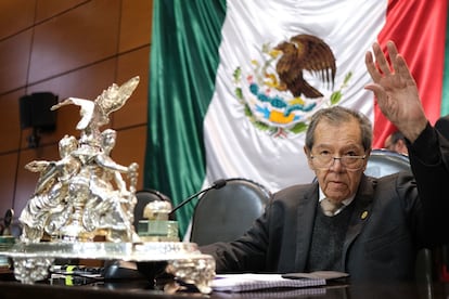 El diputado Porfirio Muñoz Ledo durante la Sesión de la Comisión Permanente, en diciembre 2019.