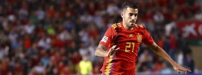 Ceballos, en su debut con España.