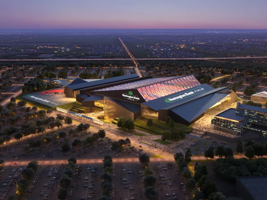 Simulación del nuevo estadio de Ohio.