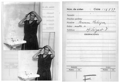 Aurora Rodríguez Carballeira, fotografiada dentro de la cárcel de mujeres de Ventas, en septiembre de 1933, donde cumplía condena por el asesinato de su hija. El crimen conmocionó a la sociedad española y concitó un gran interés mediático por la proyección pública de ambas mujeres.