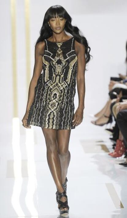 Naomi Campbell, en la pasarela.