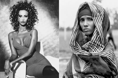 Iman 
	

	La modelo somalí, esposa del cantante David Bowie y durante años la maniquí preferida del diseñador Yves Saint-Laurent, conjugaría su carrera sobre las pasarelas con fugaces apariciones en la pantalla en películas como No hay salida o Memorias de África, sus titulos más reseñables. Mayor protagonismo ha tenido su participación en acciones humanitarias y de denuncia de la situación de la mujer en África.