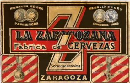 Cartel de cervezas La Zaragozana.