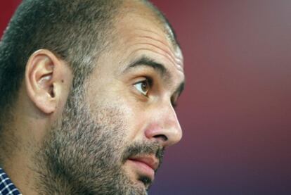 Pep Guardiola, en rueda de prensa.