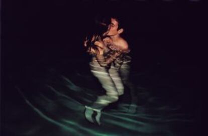 Simon and Jessica Kissing in the Pool, Avignon, 2001. From: Heartbeat, 2000/01. Compiled 2012. Digital slide show. Soundtrack: Prayer of the Heart by John Taverner, performed by Björk and the Brodsky Quartet  Courtesy Nan Goldin.