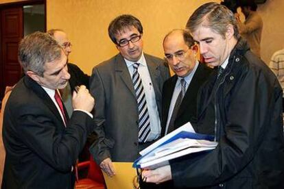 Gaspar Llamazares, Joan Puig, Ricard Torres y Jesús Cuadrado, en la Diputación Permanente del Congreso.