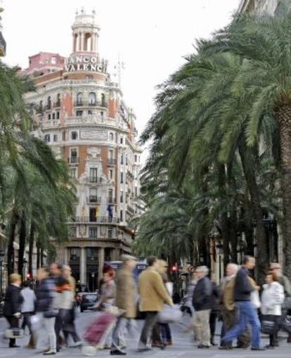 La sede del Banco de Valencia en el centro de la ciudad