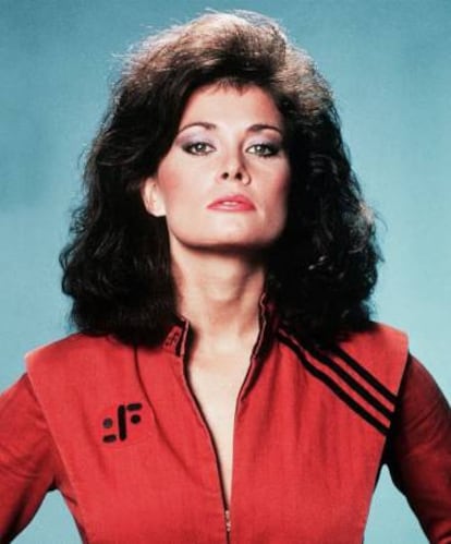 Jane Badler, en la serie 'V. Invasión extraterrestre', en 1983.