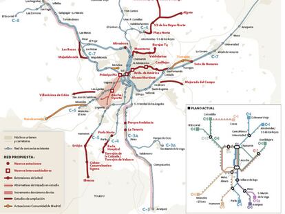 Así es el nuevo mapa de Cercanías