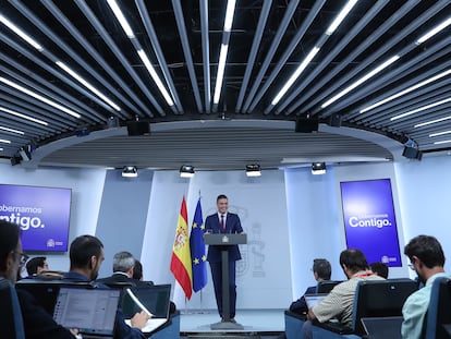 Pedro Sánchez, en el palacio de La Moncloa el pasado martes.