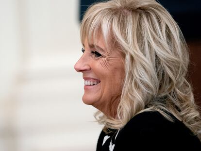 La primera dama de EE UU, Jill Biden, en una ceremonia en la Casa Blanca el 21 de mayo.