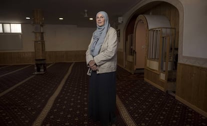 Marian Cuenca, en la mezquita de Ávila.