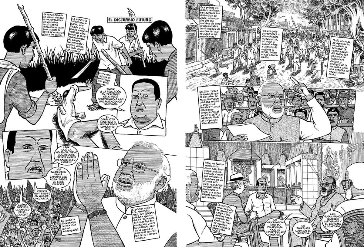 Páginas de 'El disturbio eterno' de Joe Sacco.